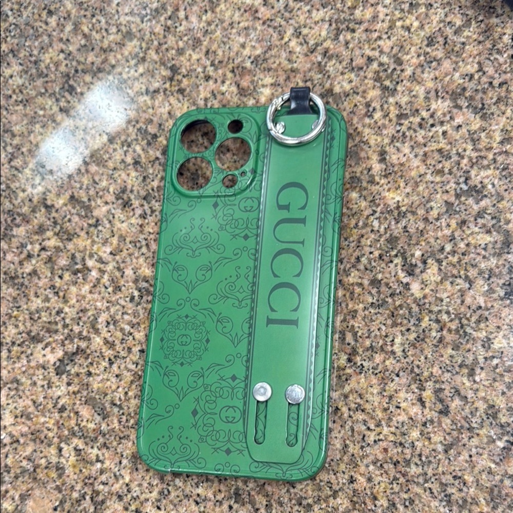 Gucci Green Hard Plastic Phone Case